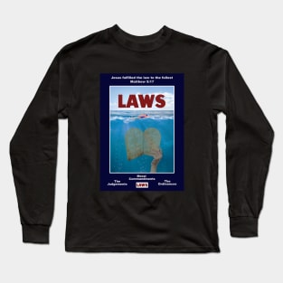 The laws of Moses coming out of the water, satirical meme Long Sleeve T-Shirt